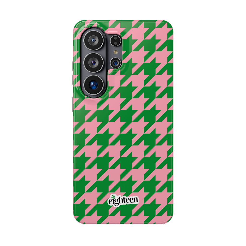 Pink Salmon & Apple Green Staccato MagSafe Phone Case