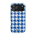 Royal Blue & White Staccato MagSafe Phone Case