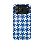 Royal Blue & White Staccato MagSafe Phone Case