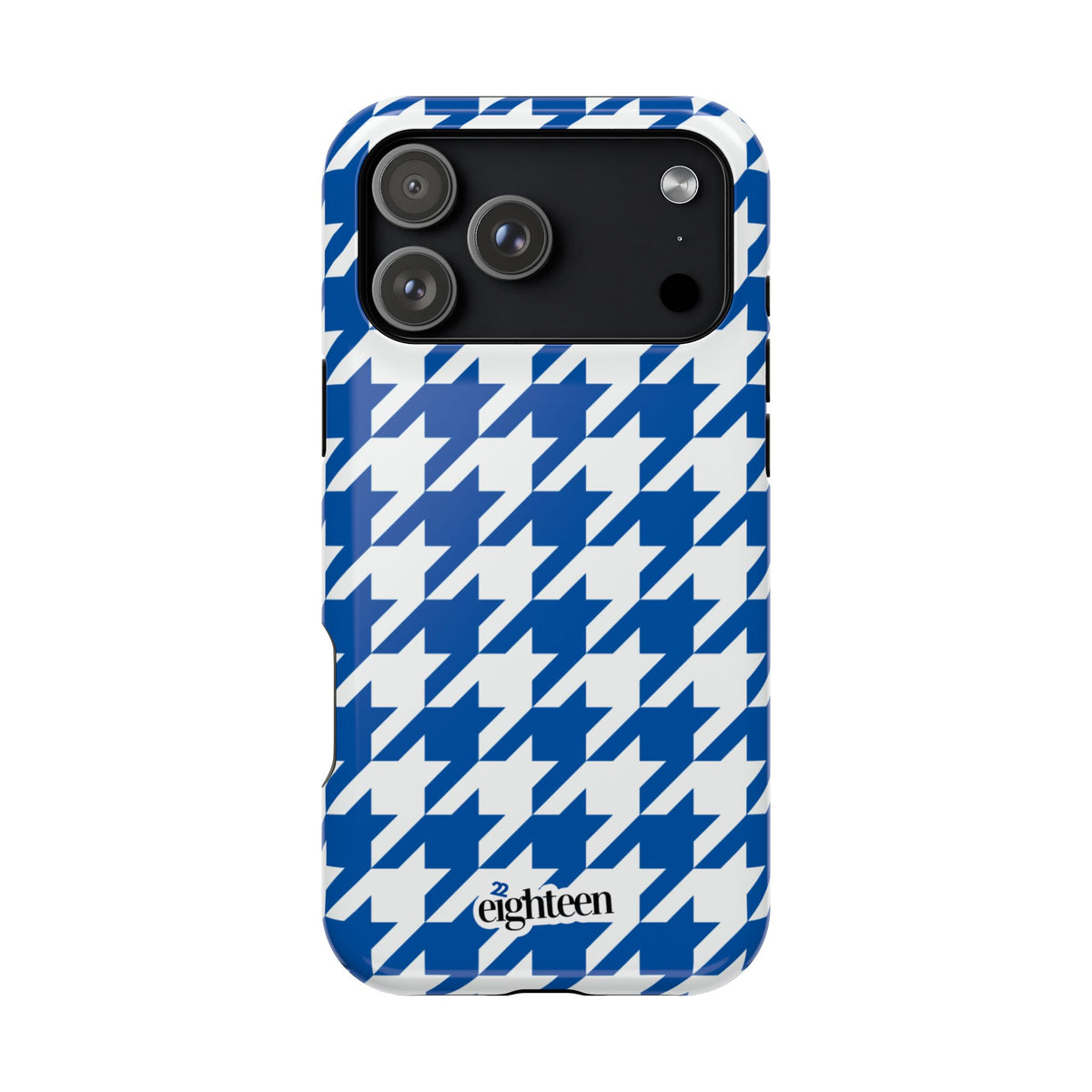 Royal Blue & White Staccato MagSafe Phone Case
