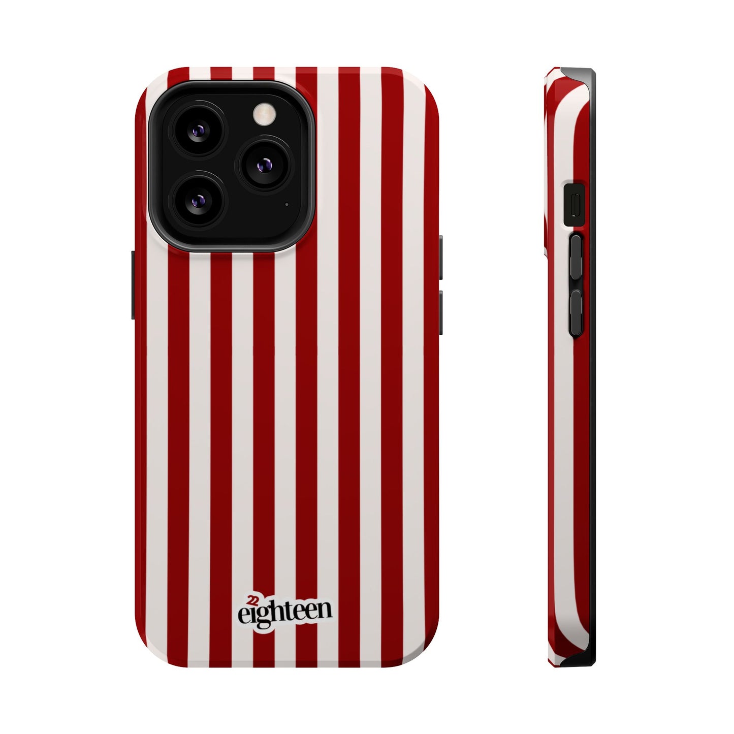 Crimson & Cream Sorority Stripe MagSafe Tough Case