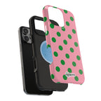 Pink Salmon & Apple Green Dot Theory MagSafe Phone Case