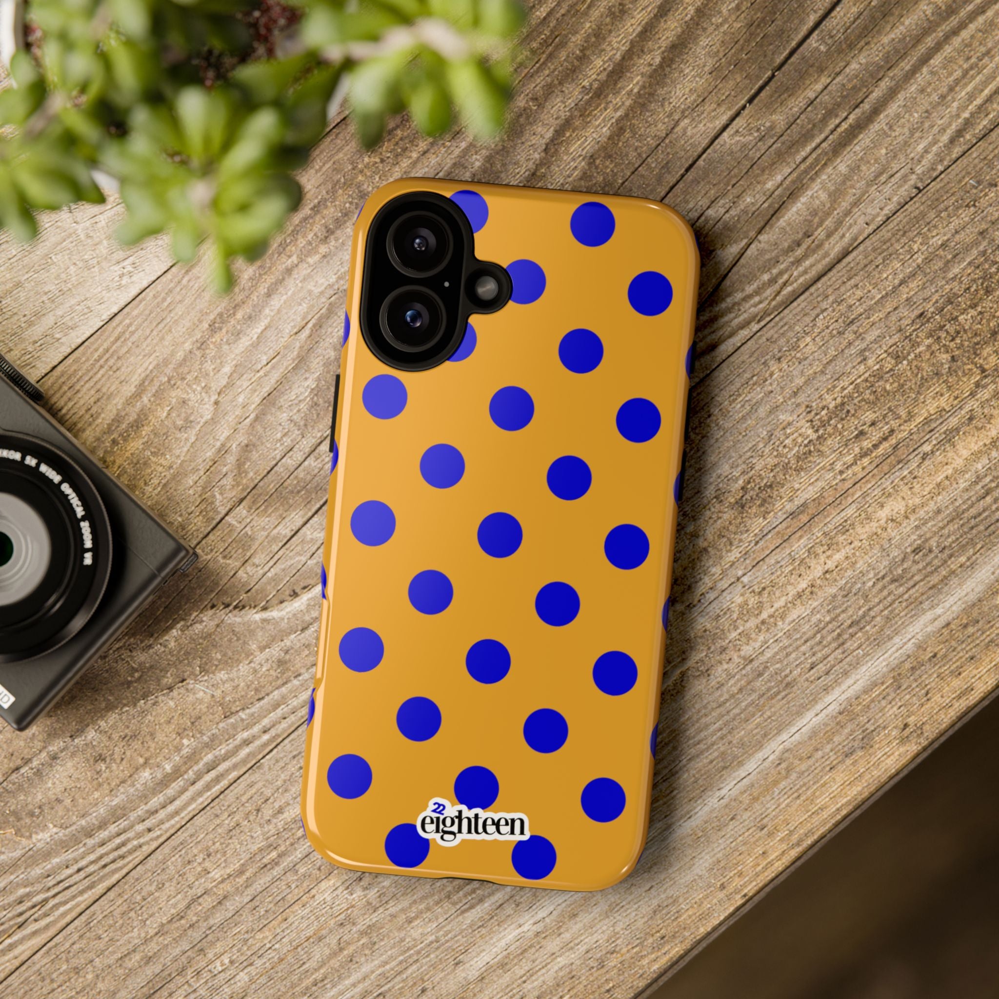 Royal Blue & Gold Dot Theory Tough Phone Case