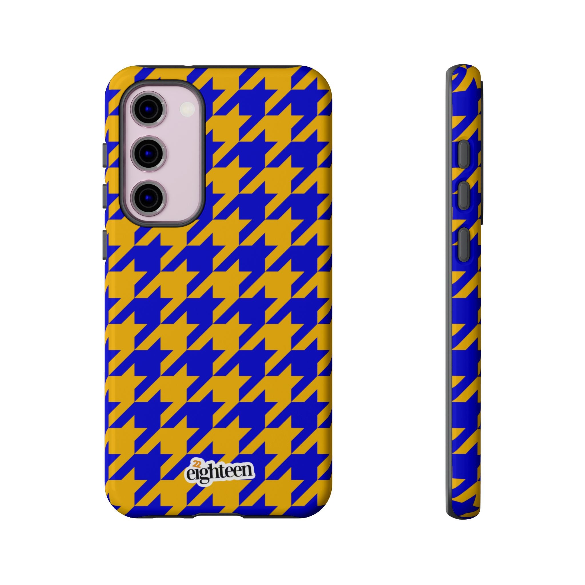 Royal Blue & Gold Staccato Tough Phone Case