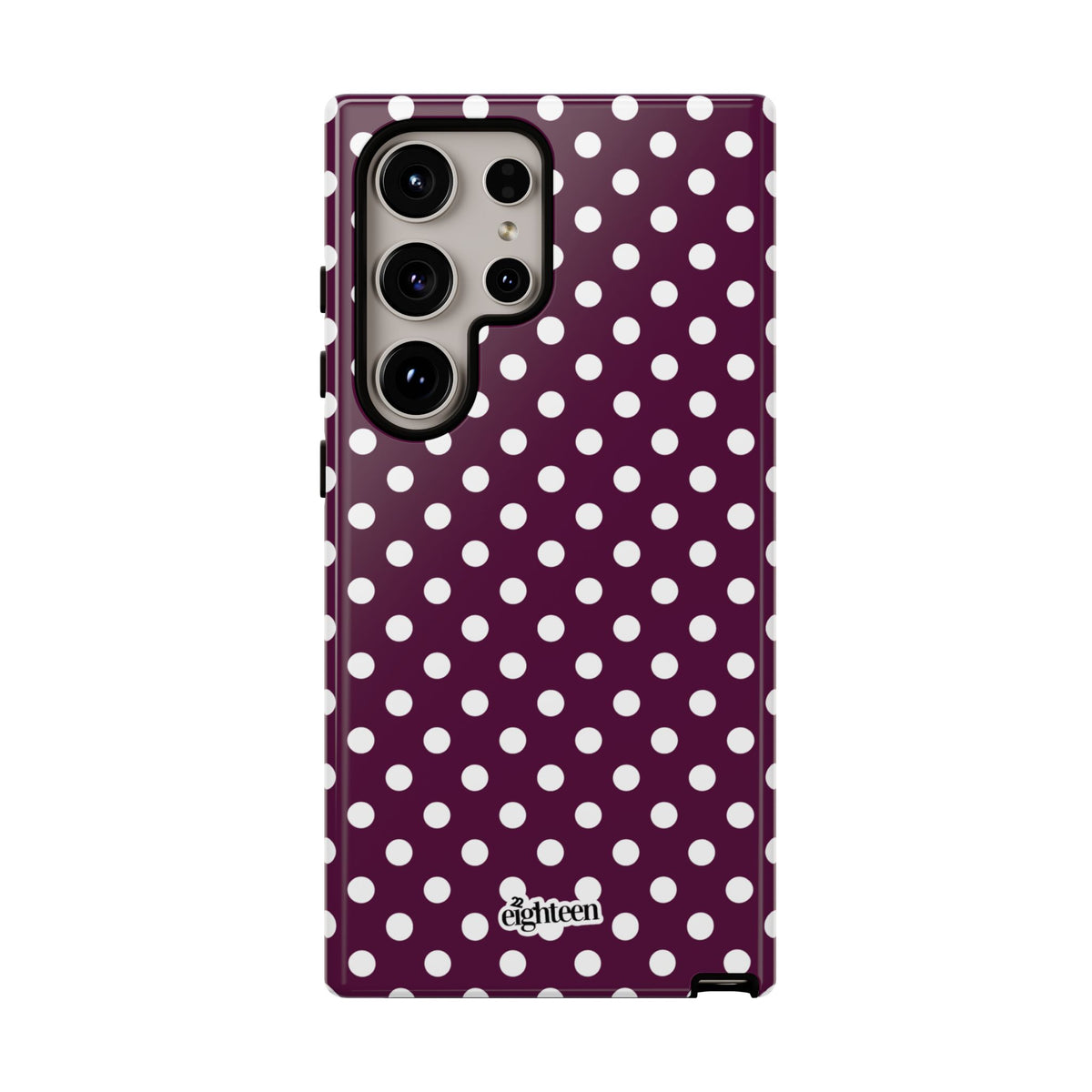 Maroon + White Dot Theory Phone Case