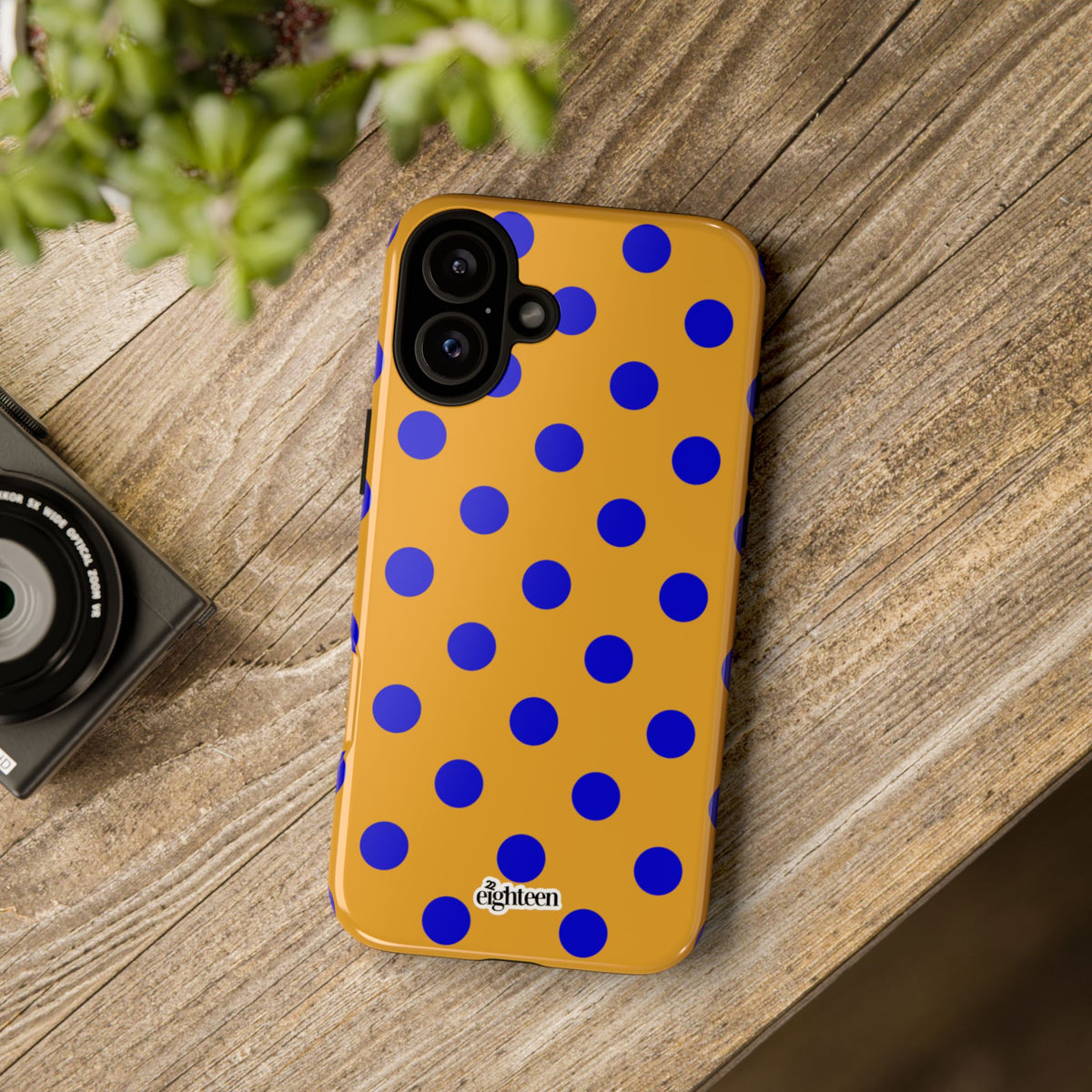 Royal Blue & Gold Dot Theory Phone Case