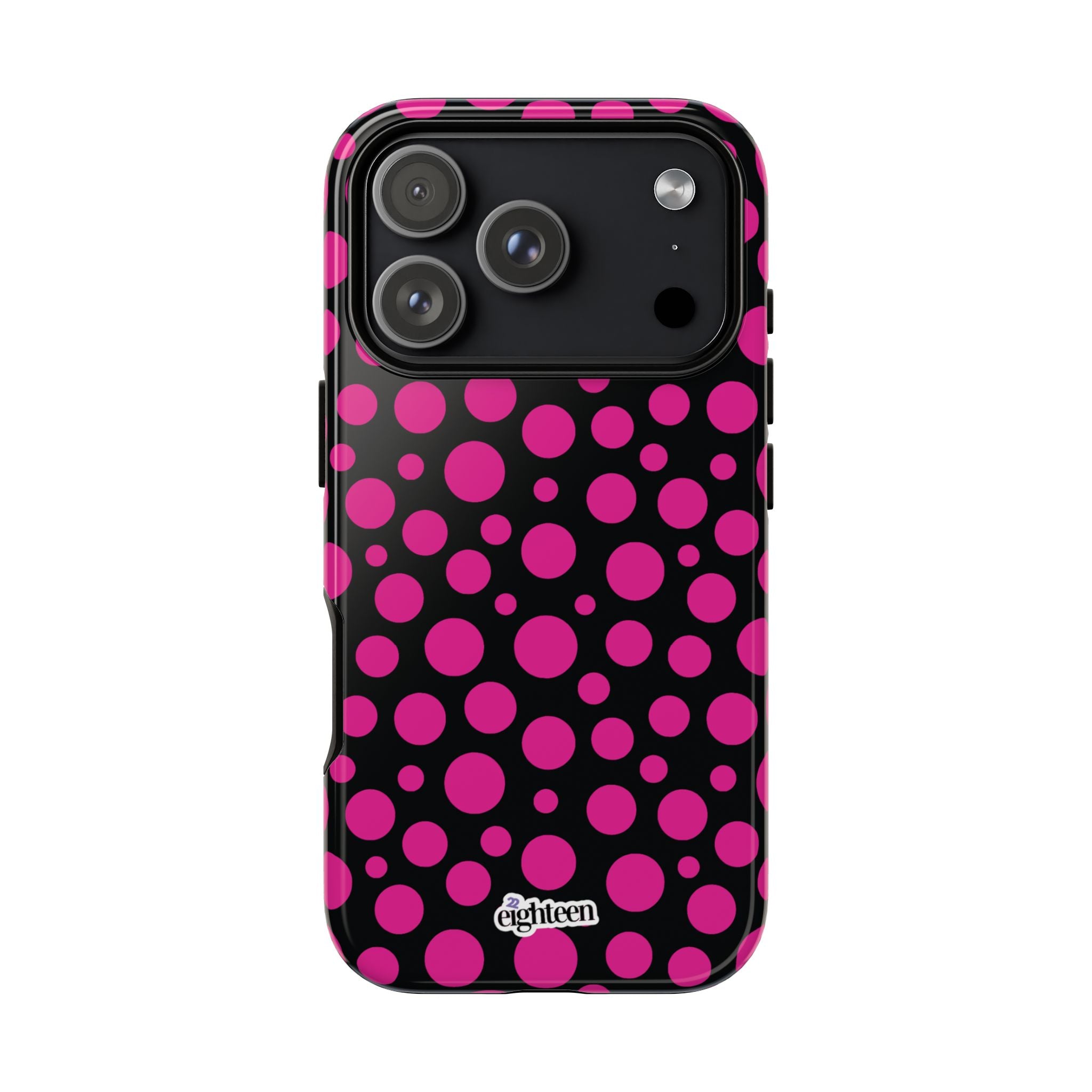 Black + Pink Poppy Tough Phone Case