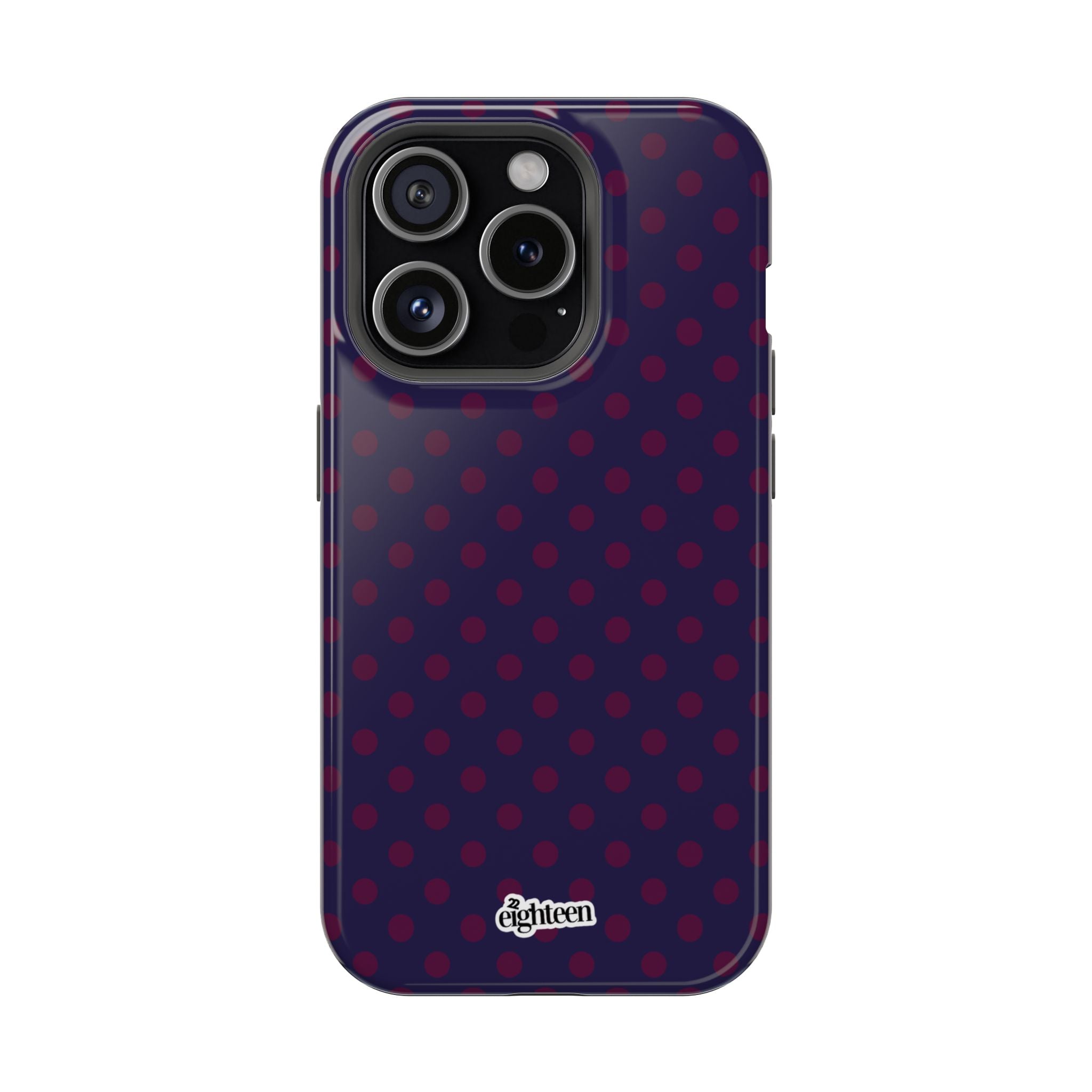 Night Blue & Burgundy Dot Theory MagSafe Phone Case