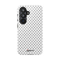 White Dotty Tough Phone Case