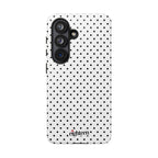 White Dotty Tough Phone Case