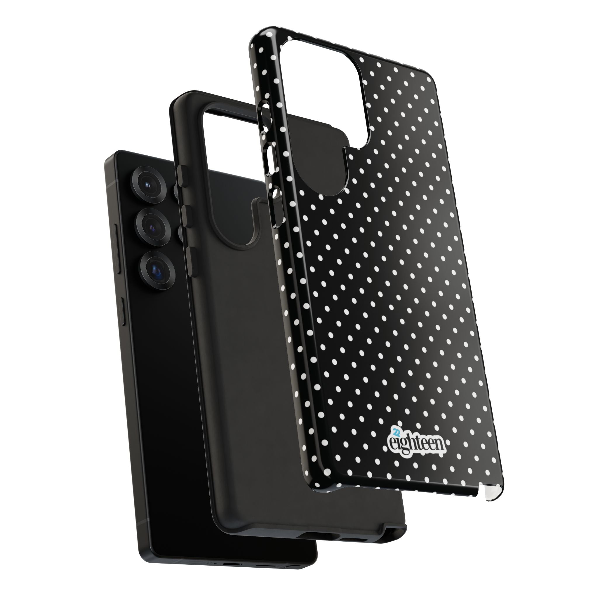 Black Dotty Tough Phone Case