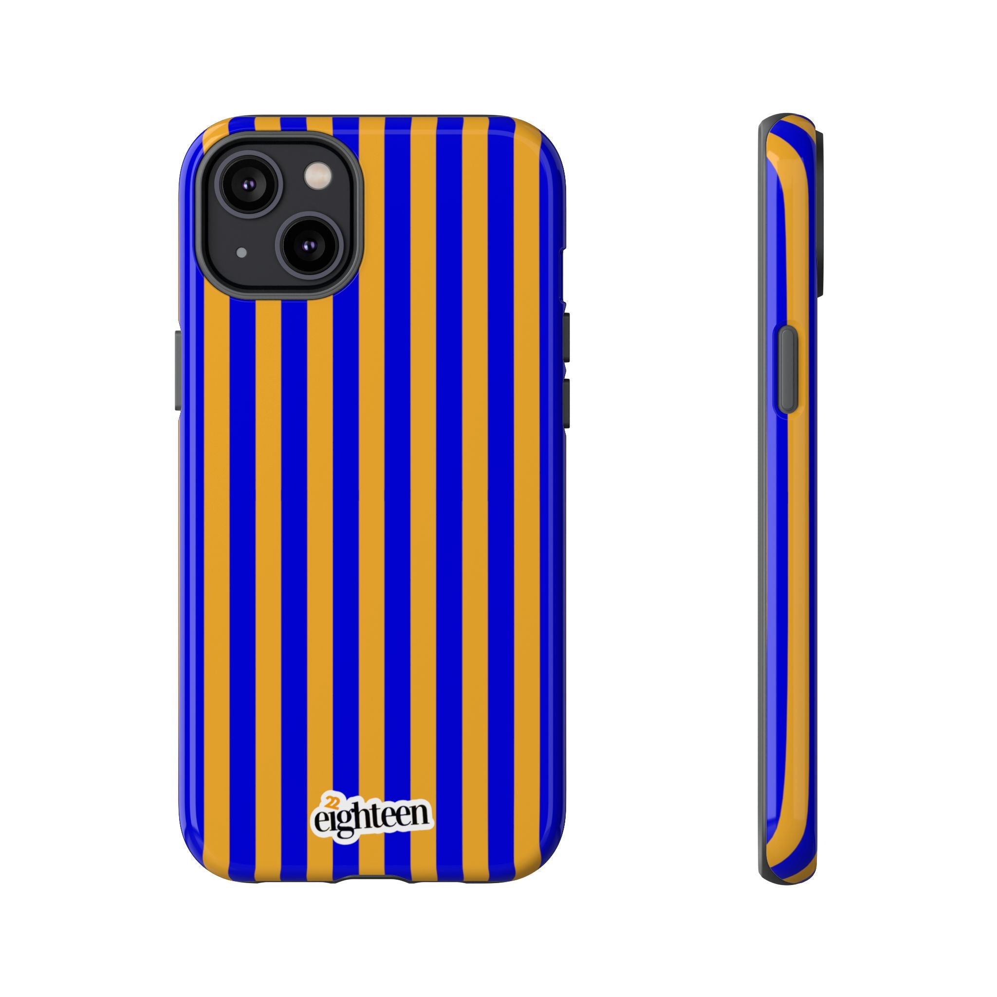 Royal Blue & Gold Baseline Tough Phone Case