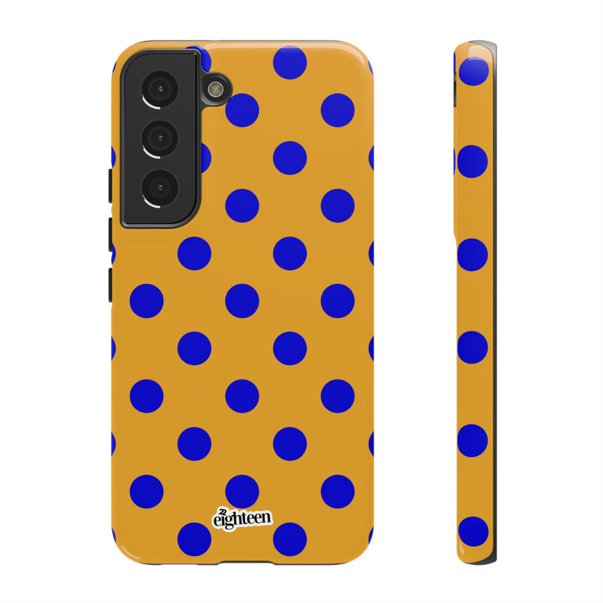 Royal Blue & Gold Dot Theory Phone Case