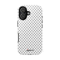 White Dotty Tough Phone Case