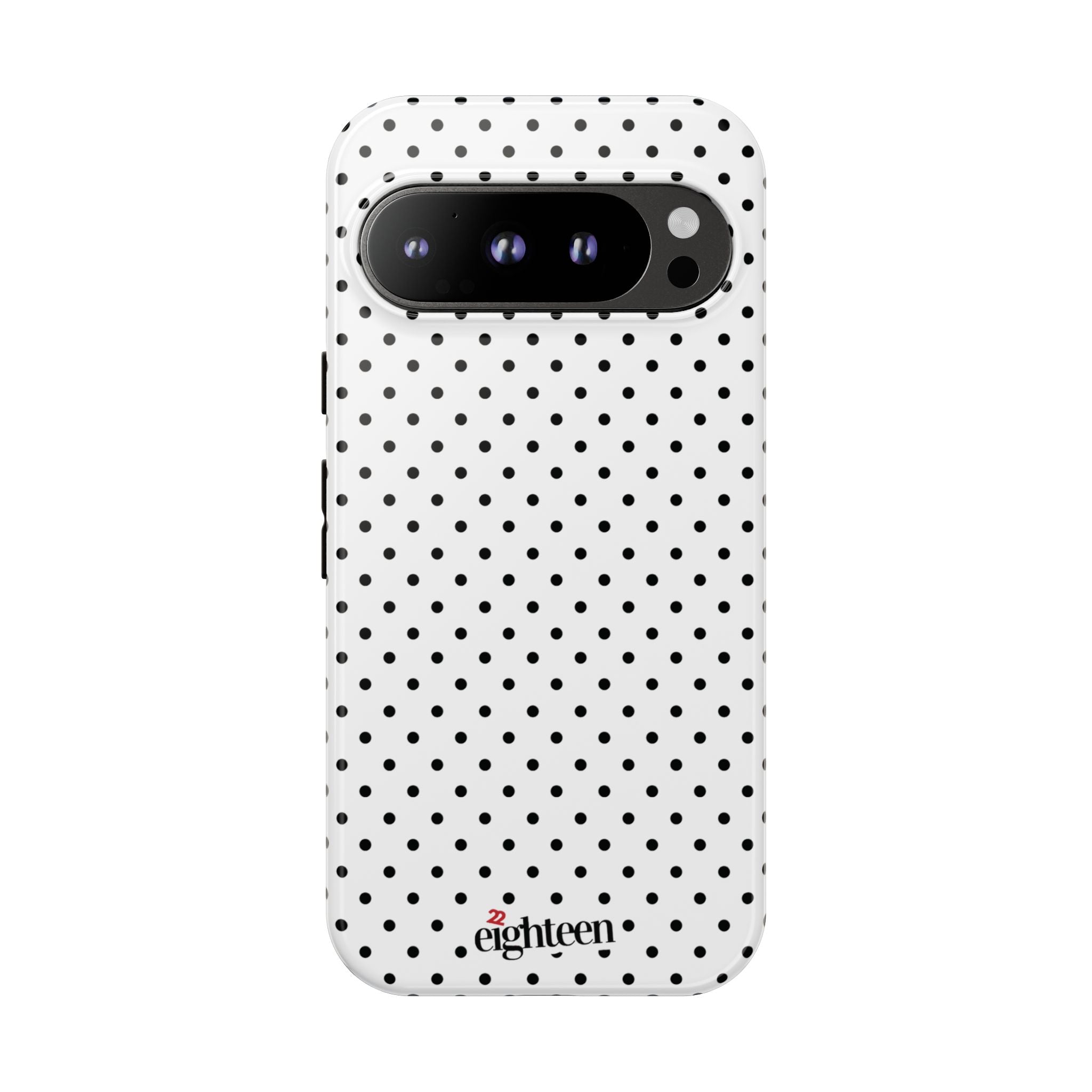 White Dotty Tough Phone Case