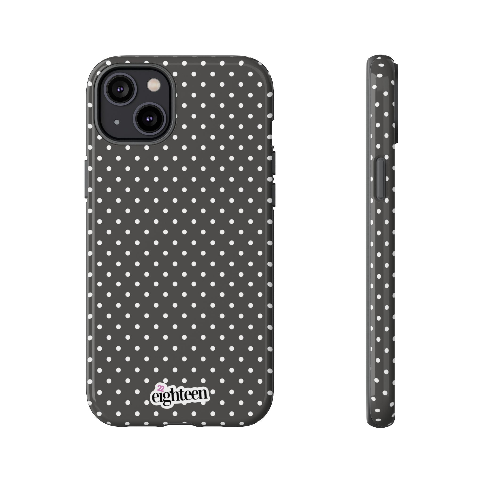 Charcoal Dotty Tough Phone Case