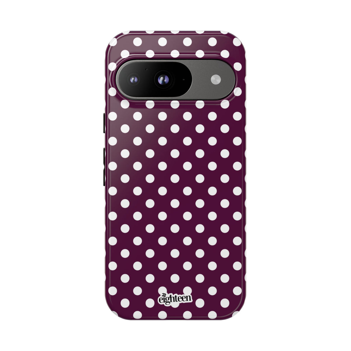Maroon + White Dot Theory Phone Case