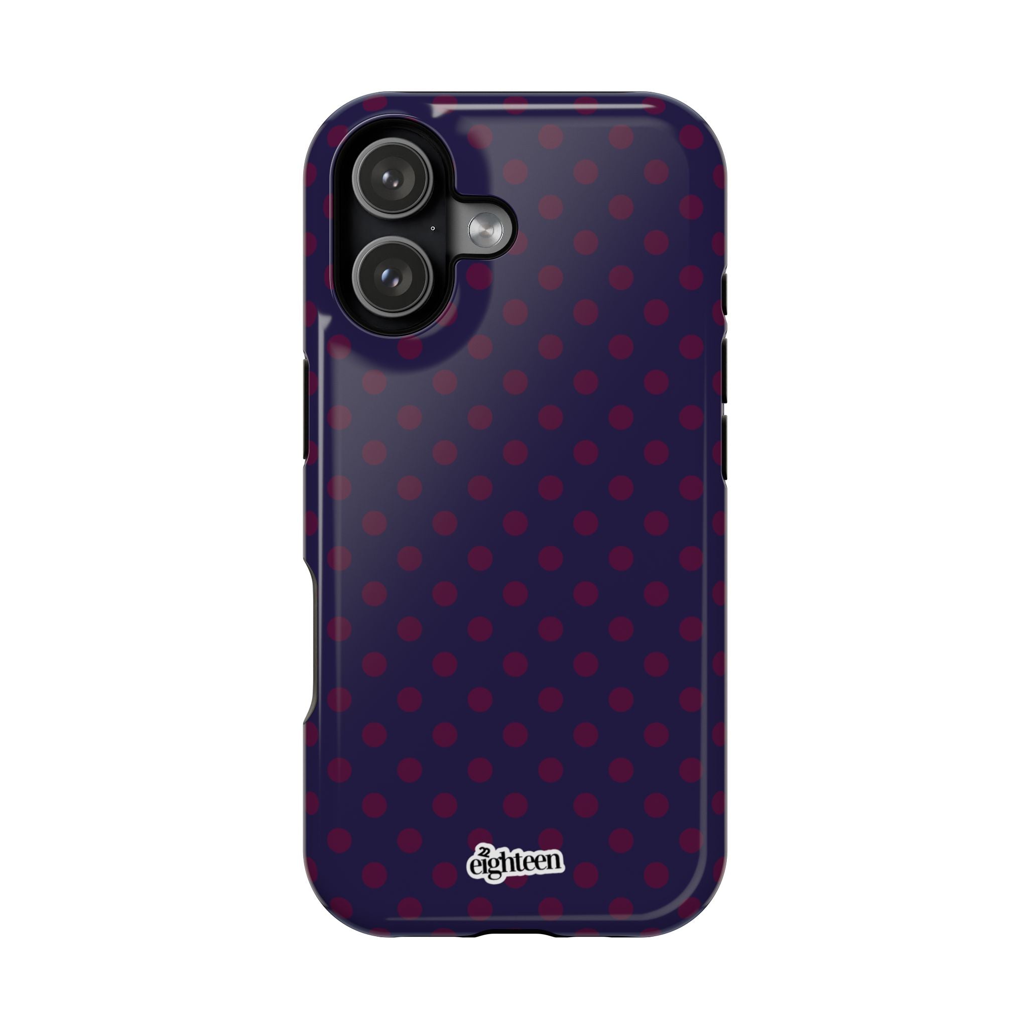 Night Blue & Burgundy Dot Theory MagSafe Phone Case