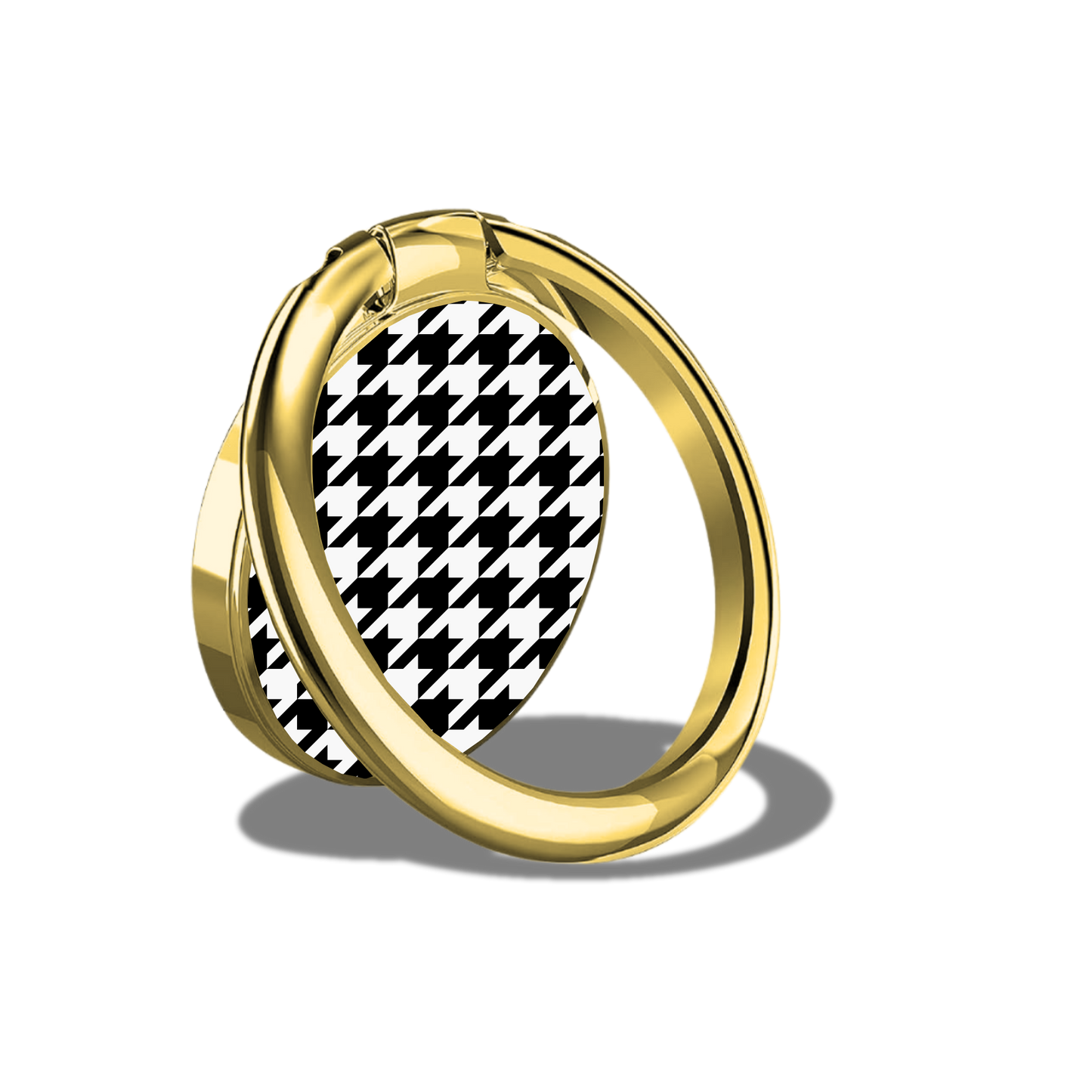 Colorblock Houndstooth Phone Ring
