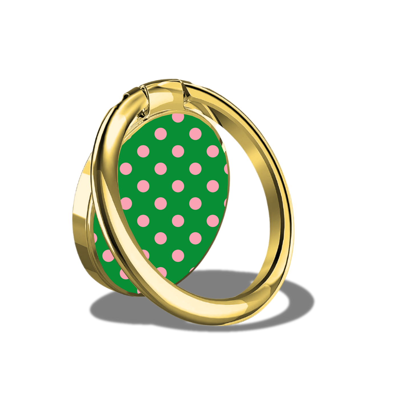 Black Sorority Polka Dot Phone Ring