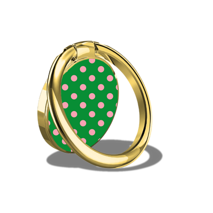 Black Sorority Polka Dot Phone Ring
