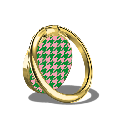 Black Sorority Houndstooth Phone Ring