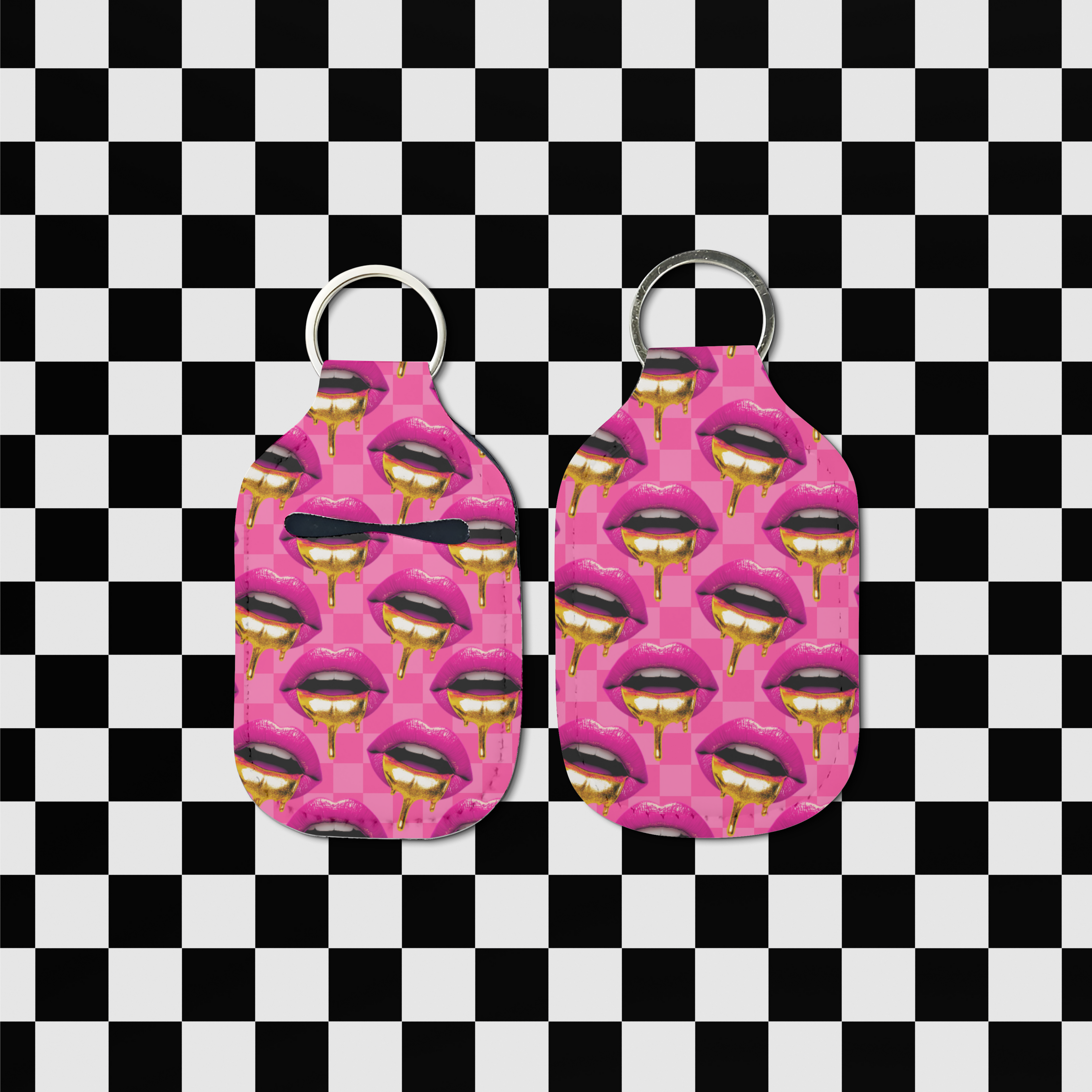 Ms. Pouty Hand Sanitizer Keychain