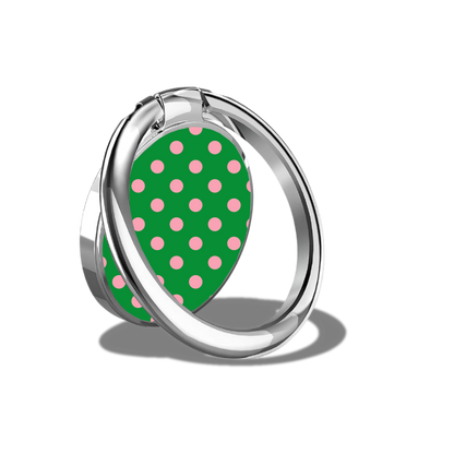 Black Sorority Polka Dot Phone Ring