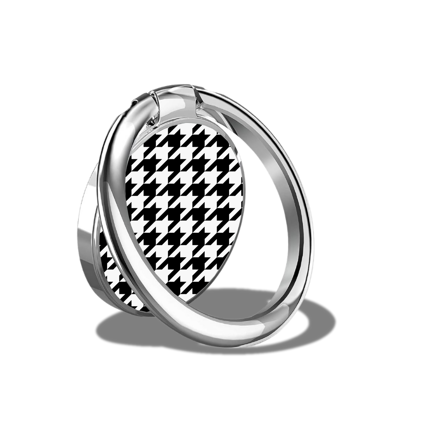 Colorblock Houndstooth Phone Ring