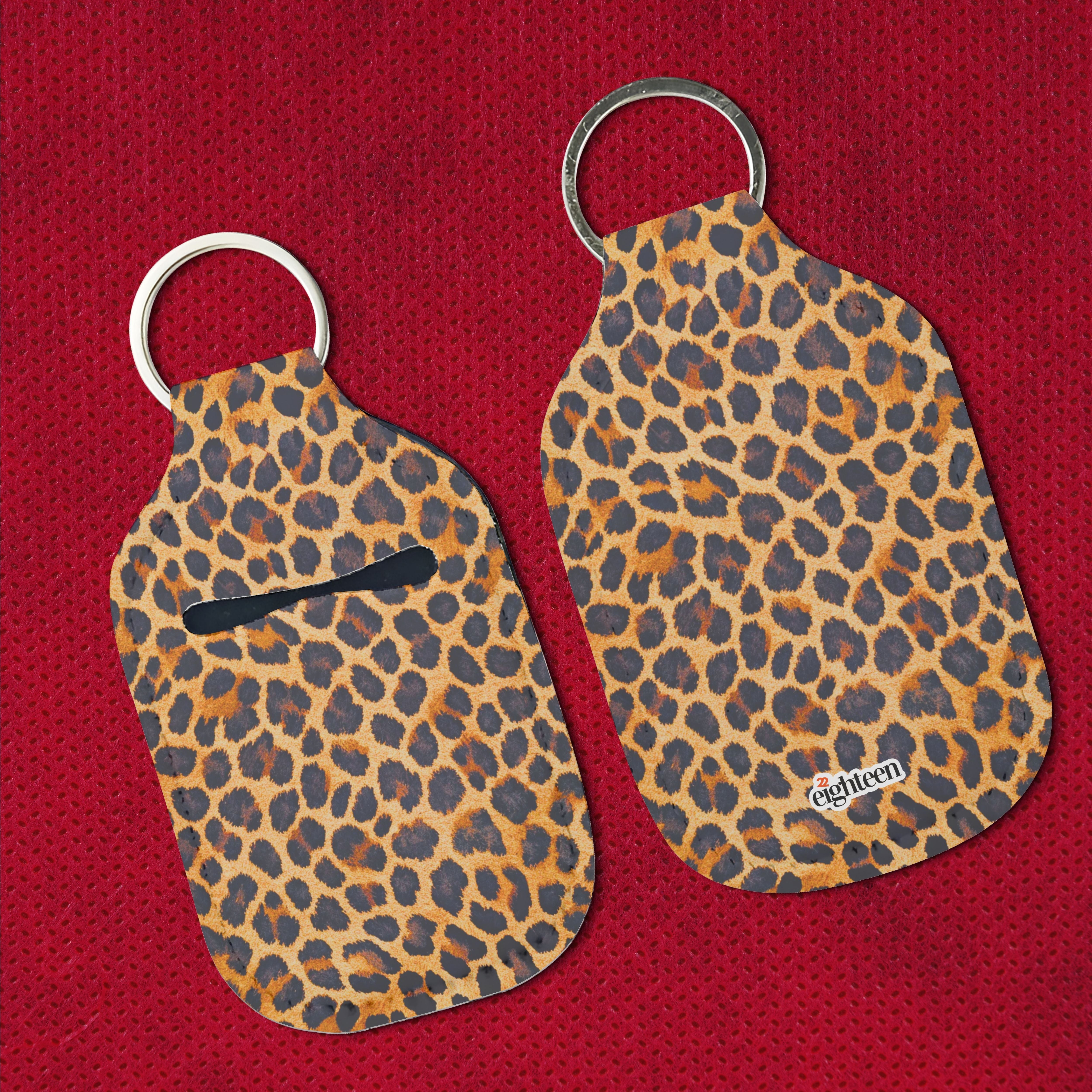 Lux Leopard Sanitizer Keychain