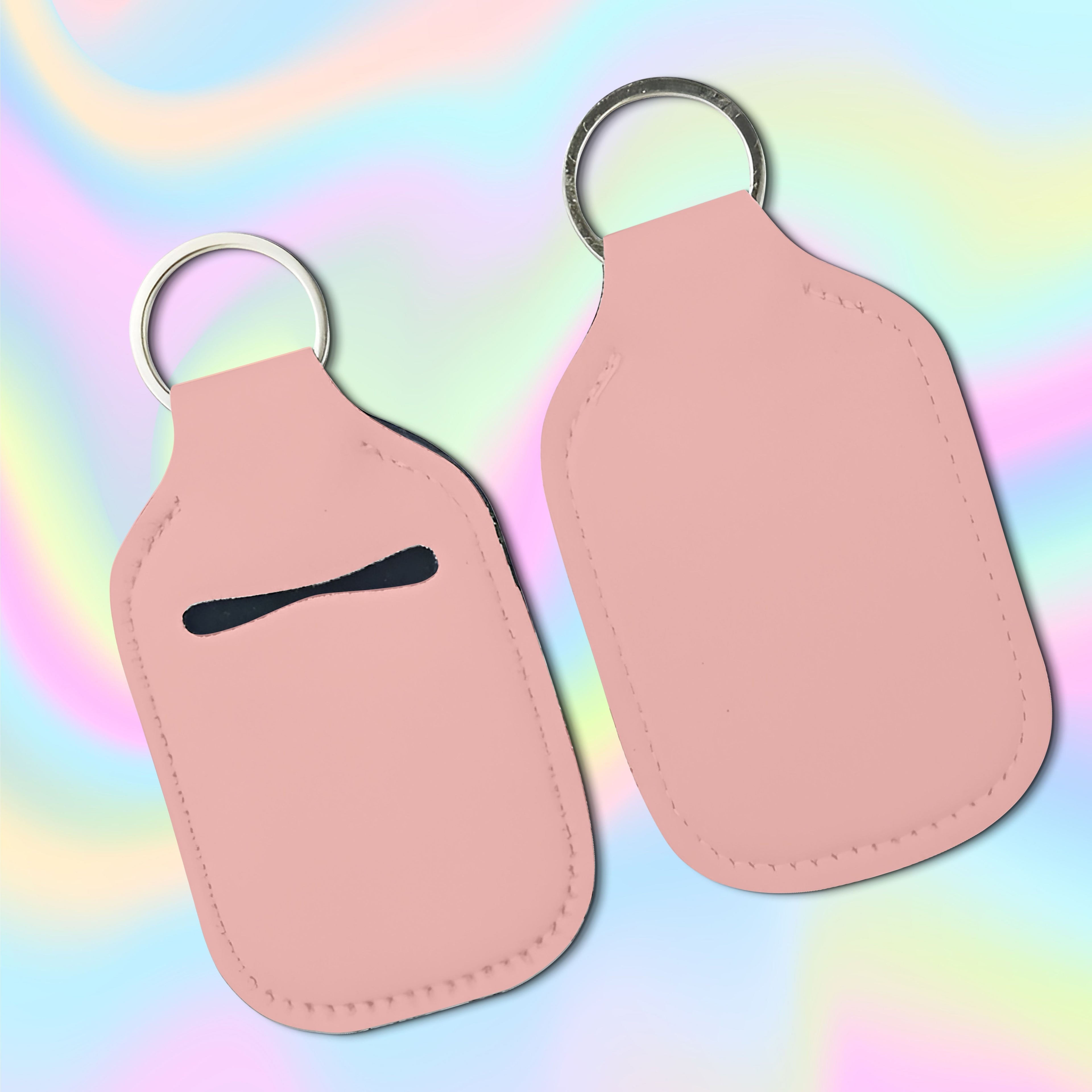 Solid Color Hand Sanitizer Keychain