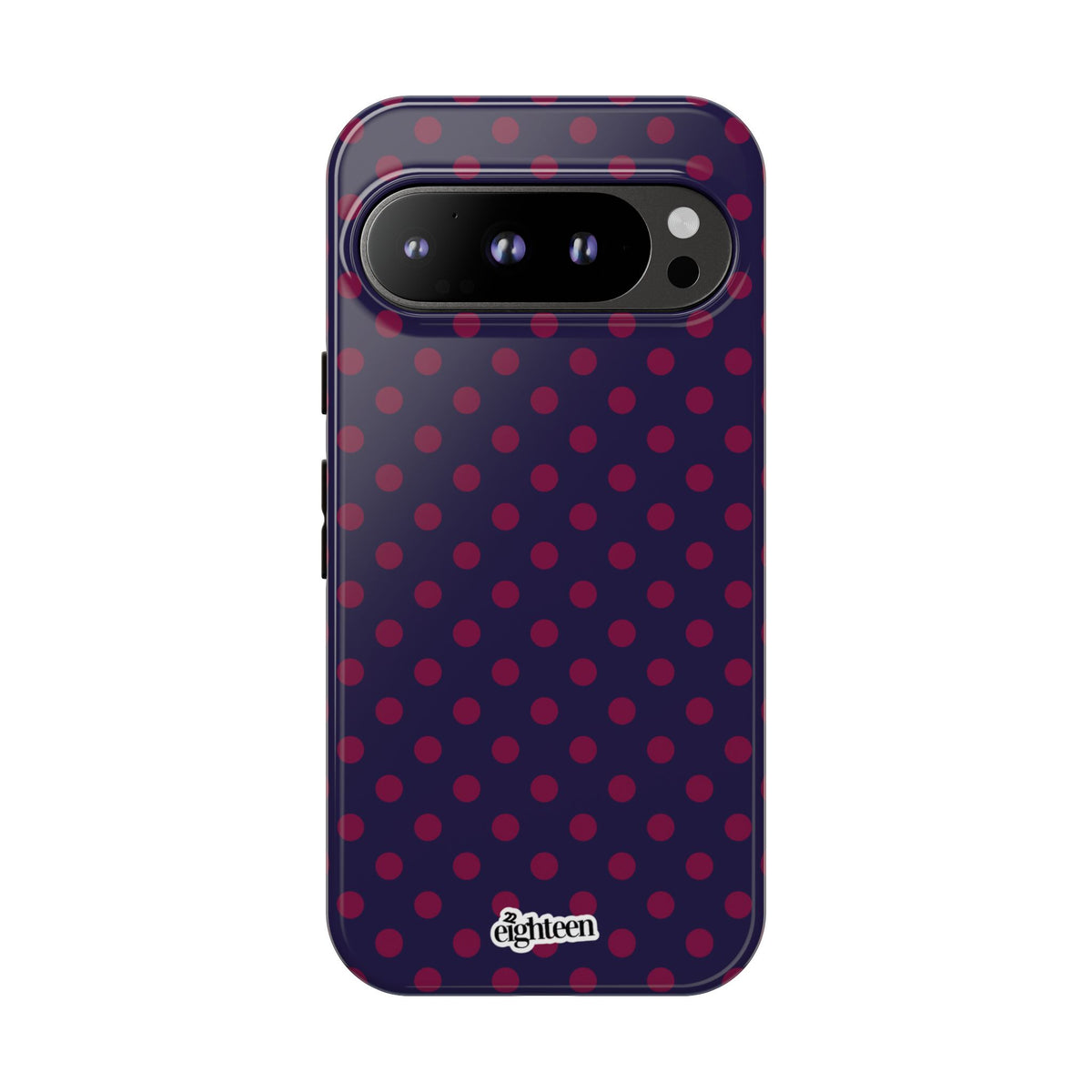 Night Blue & Burgundy Dot Theory Phone Case