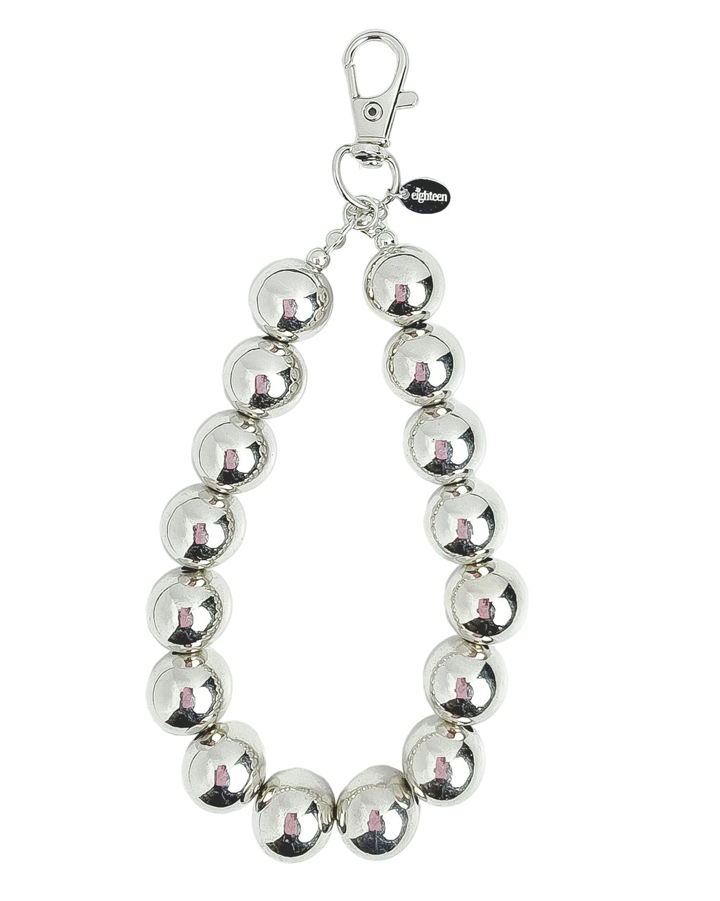 Silver bauble phone wristlet