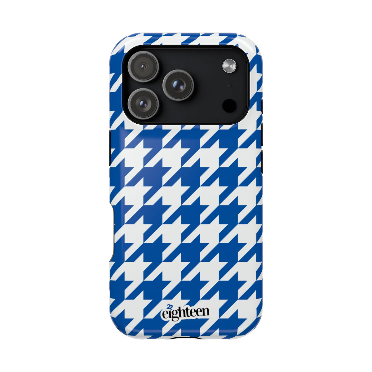 Royal Blue & White Staccato MagSafe Phone Case