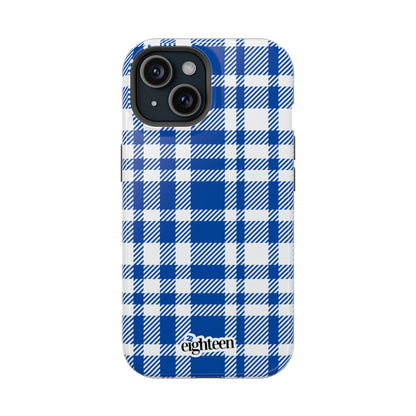 Royal Blue & White Sorority Plaid MagSafe Tough Case