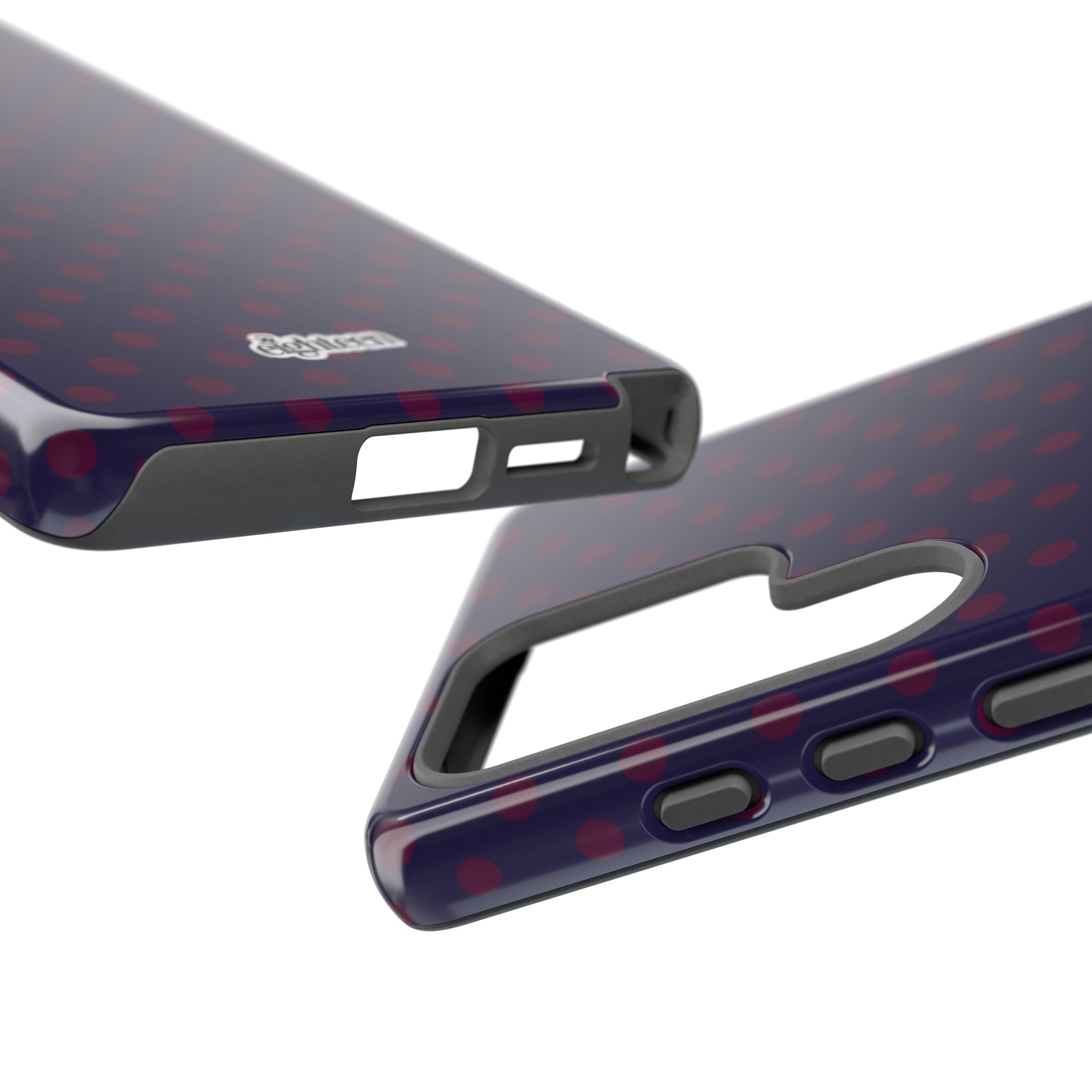Night Blue & Burgundy Dot Theory Phone Case