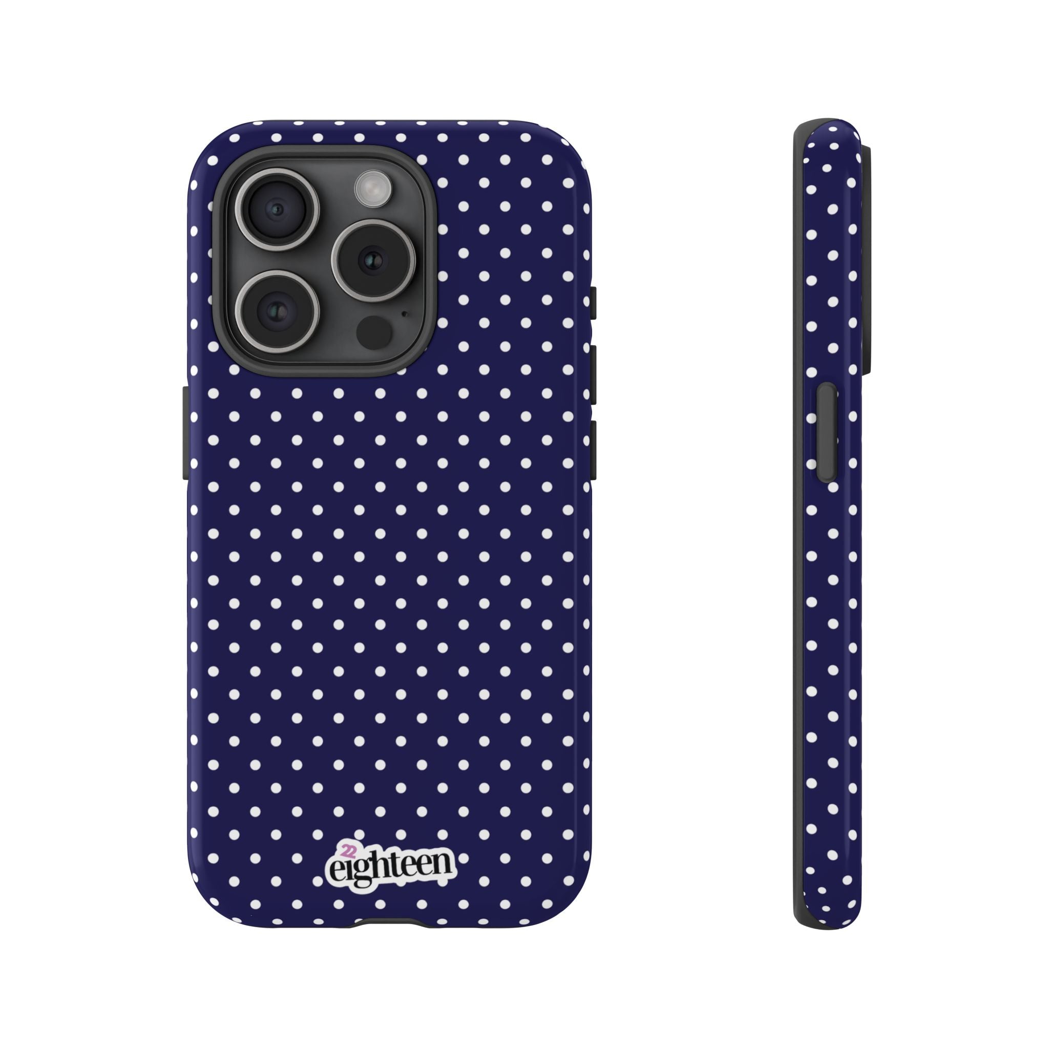 Deep Blue Dotty Tough Phone Case