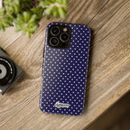Deep Blue Dotty Tough Phone Case