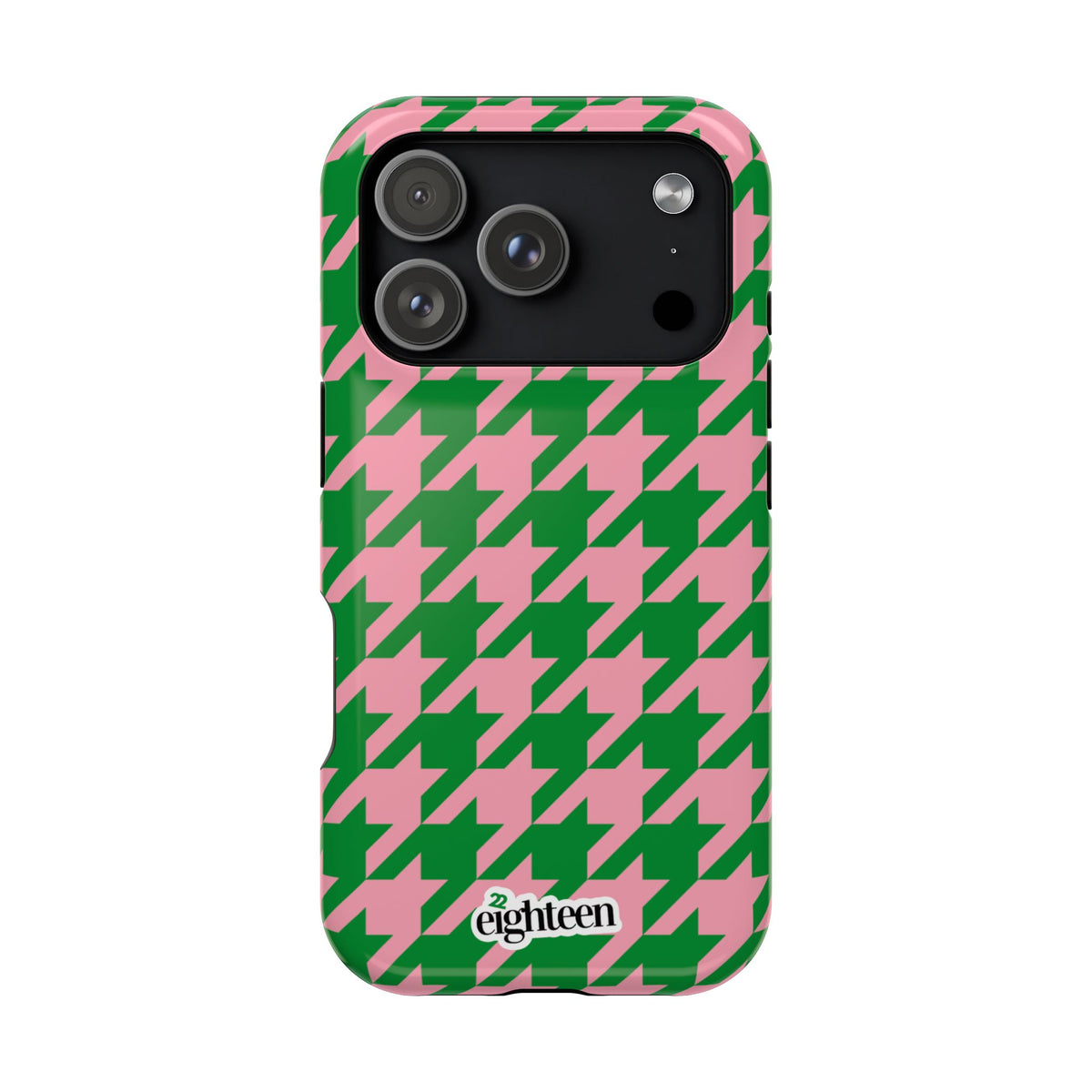 Pink Salmon & Apple Green Staccato MagSafe Phone Case