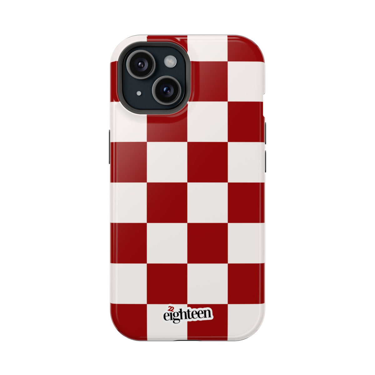 Crimson & Cream Check, Please! MagSafe Phone Case