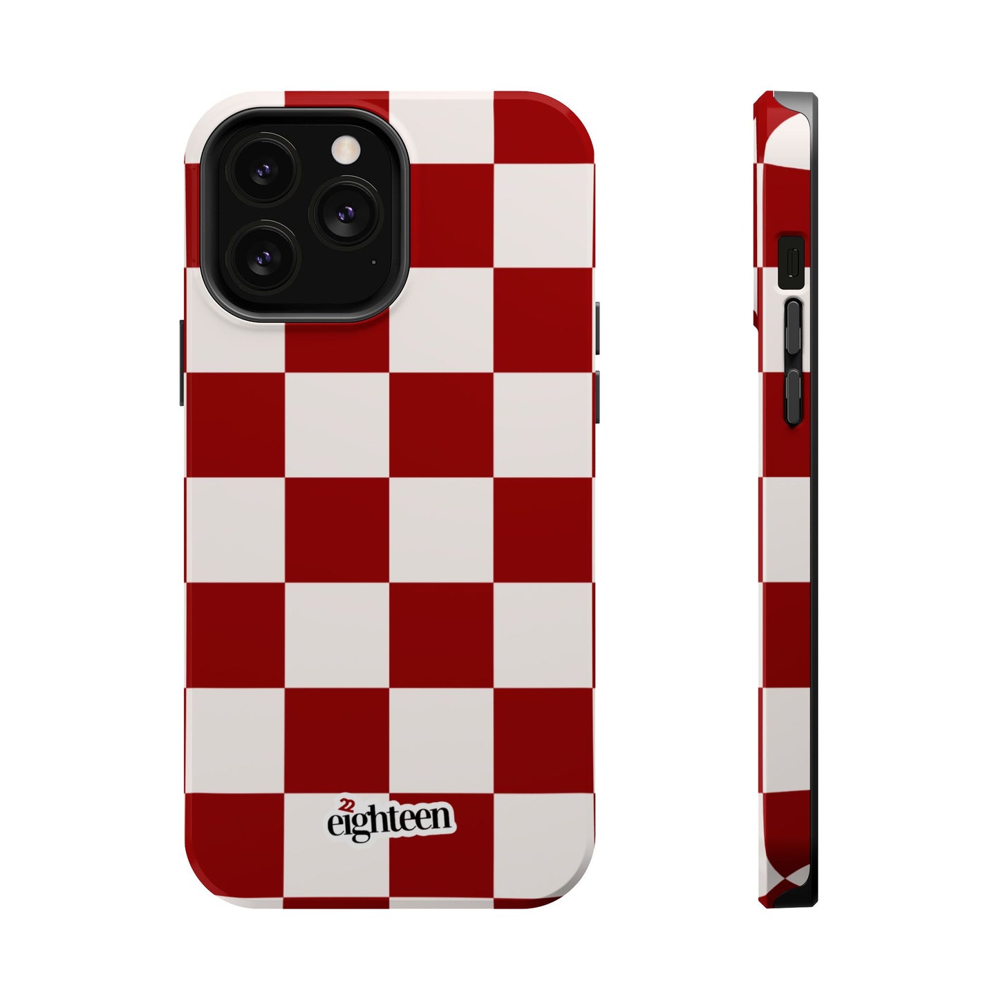 Crimson & Cream Sorority Checkered MagSafe Tough Case