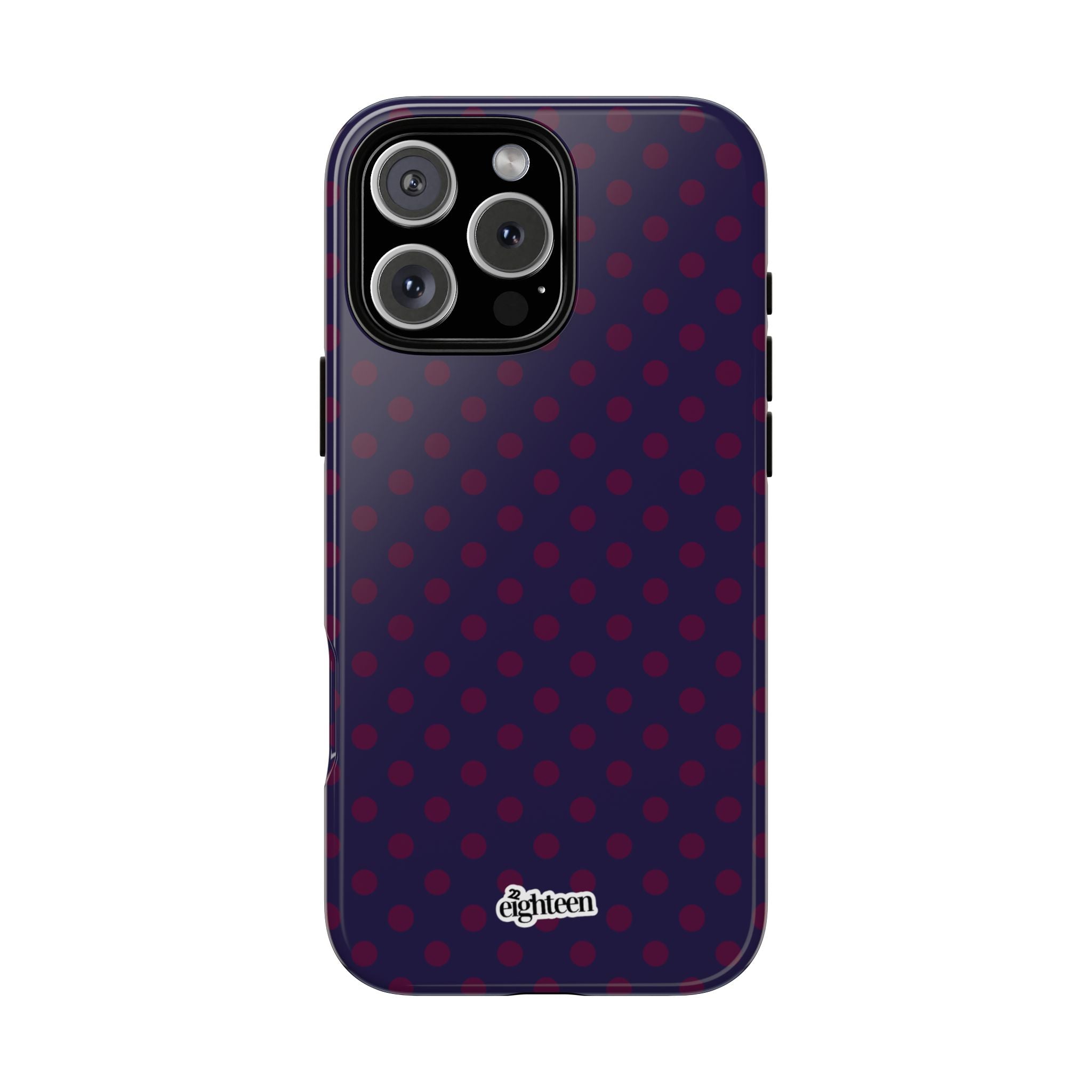Night Blue & Burgundy Dot Theory Phone Case