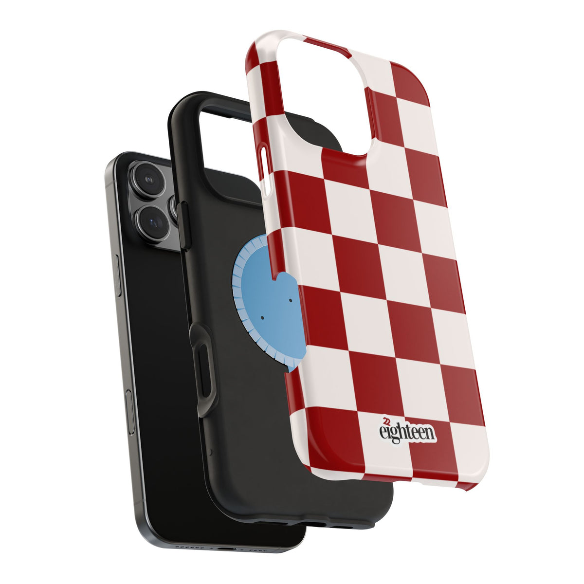 Crimson & Cream Check, Please! MagSafe Phone Case