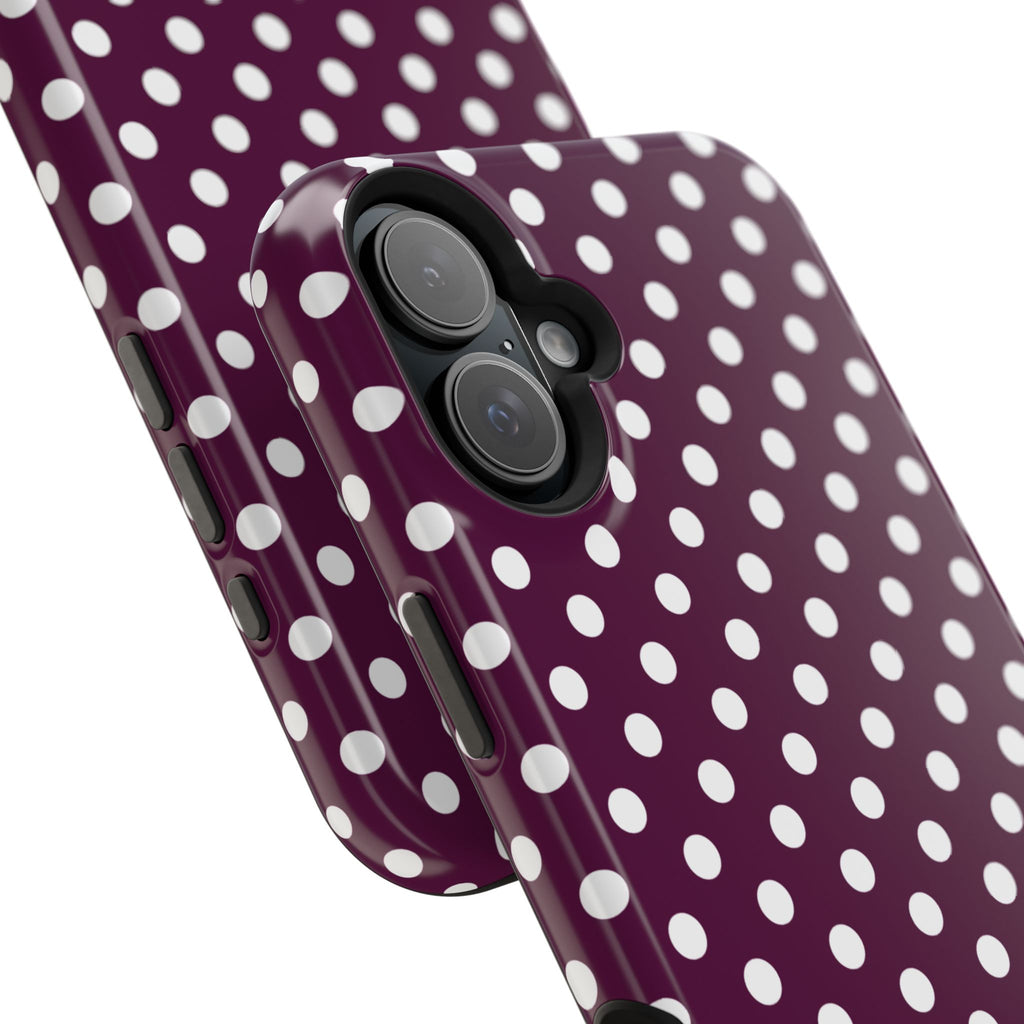 Maroon & White Dot Theory MagSafe Tough Case