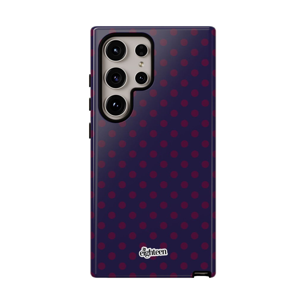 Night Blue & Burgundy Dot Theory Phone Case