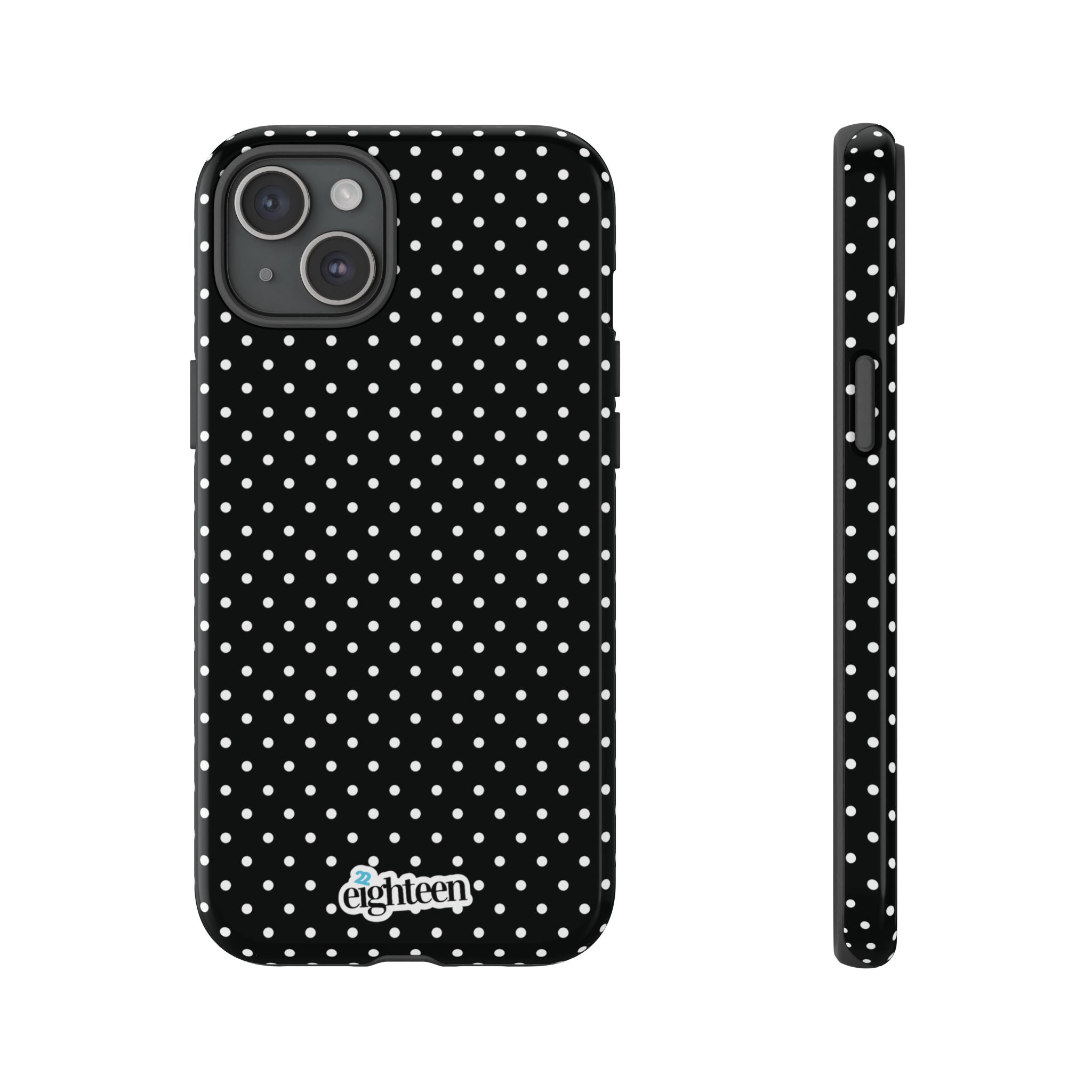 Black Dotty Tough Phone Case