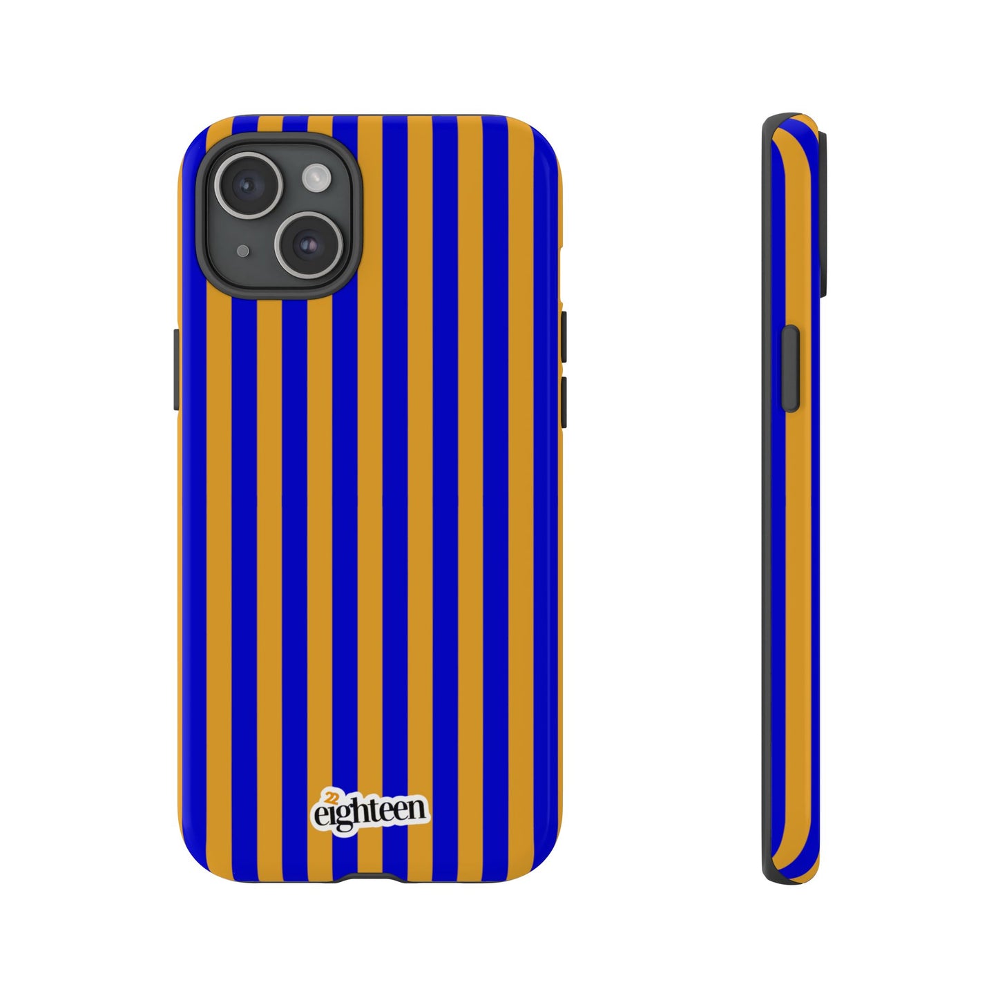 Royal Blue & Gold Stripe Tough Phone Case