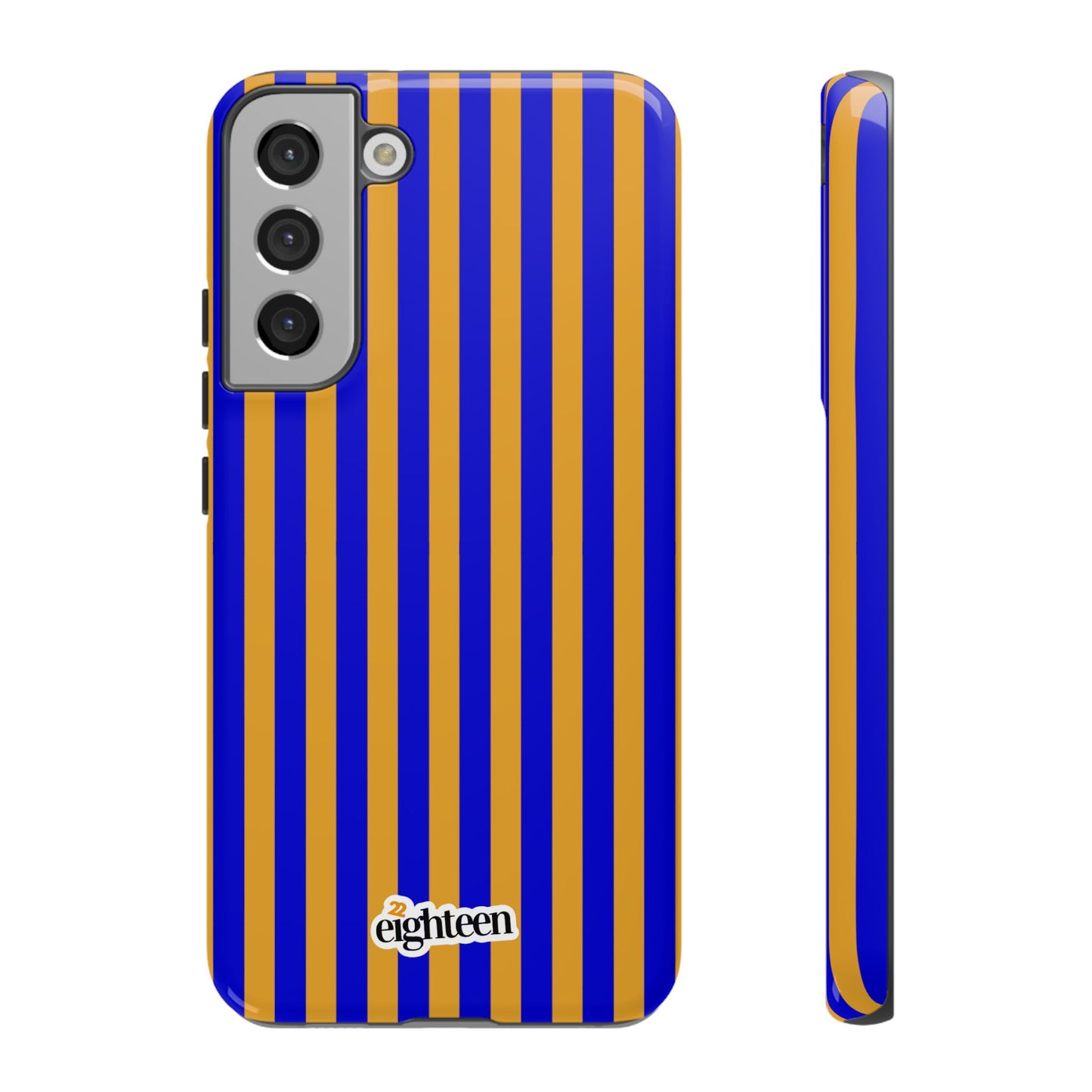 Royal Blue & Gold Stripe Tough Phone Case