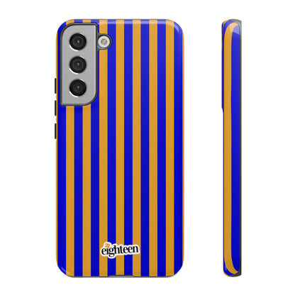 Royal Blue & Gold Stripe Tough Phone Case