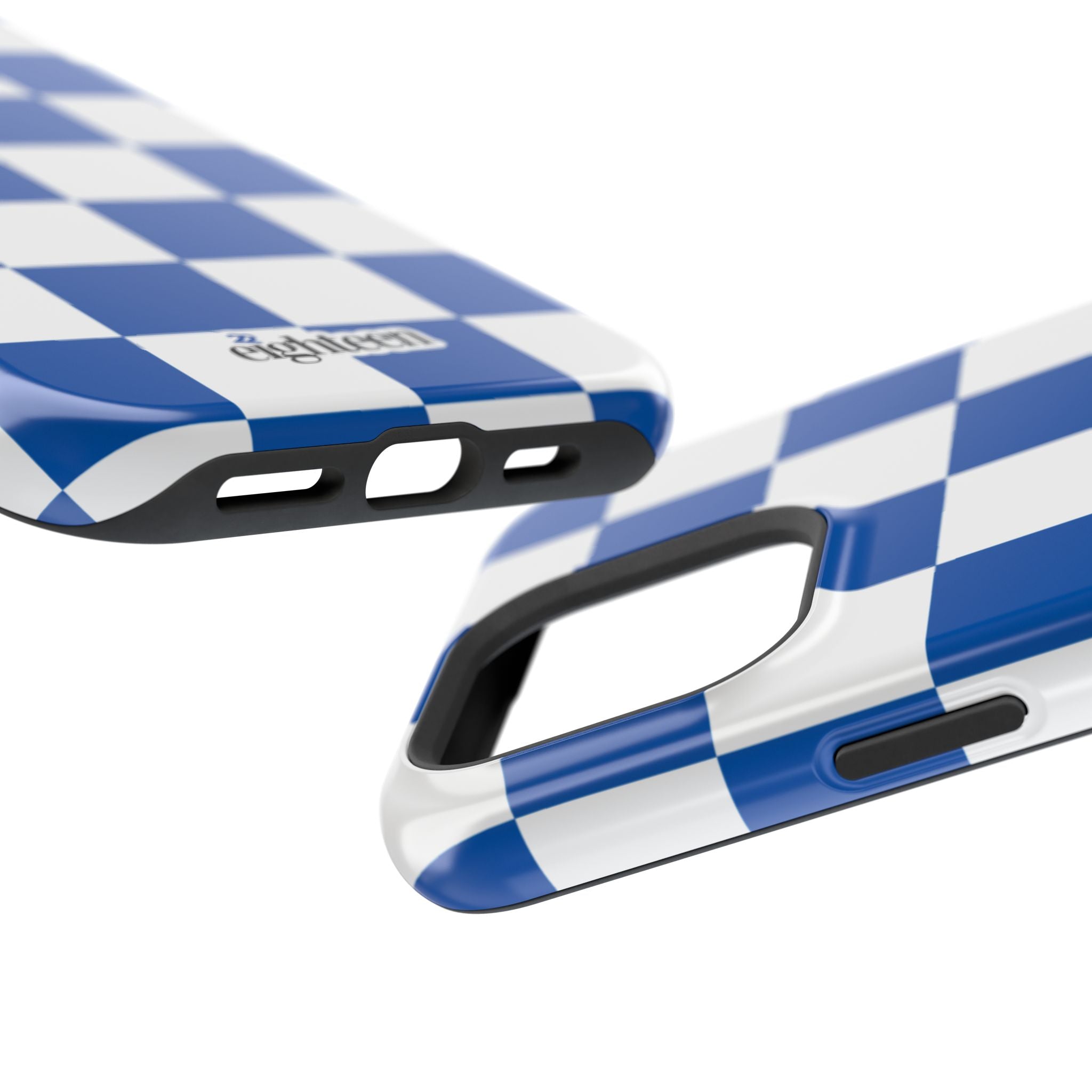 Royal Blue & White Check, Please! MagSafe Tough Case